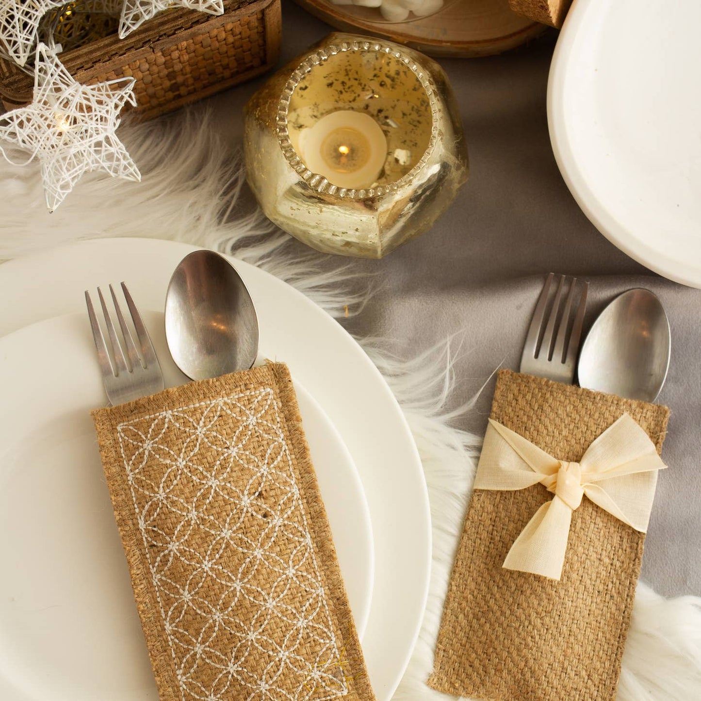 Cutlery Couture - White Trellis - Set of 8