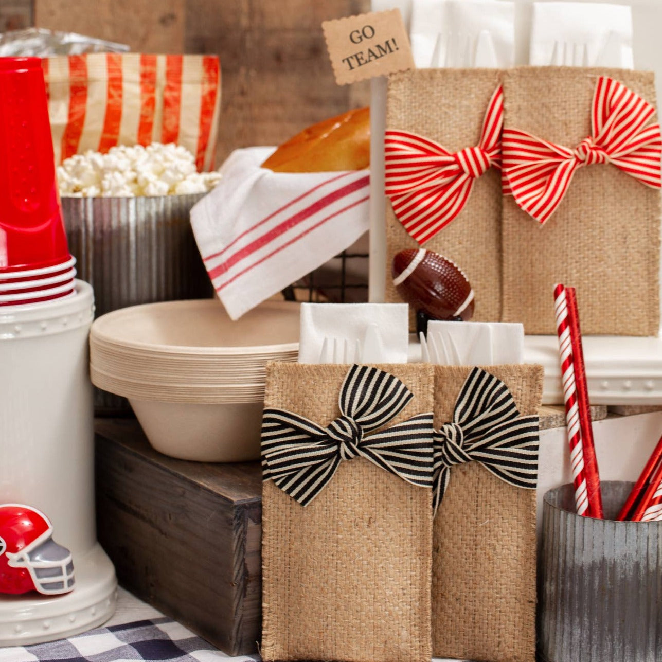 Stripe Hand Tied Ribbons