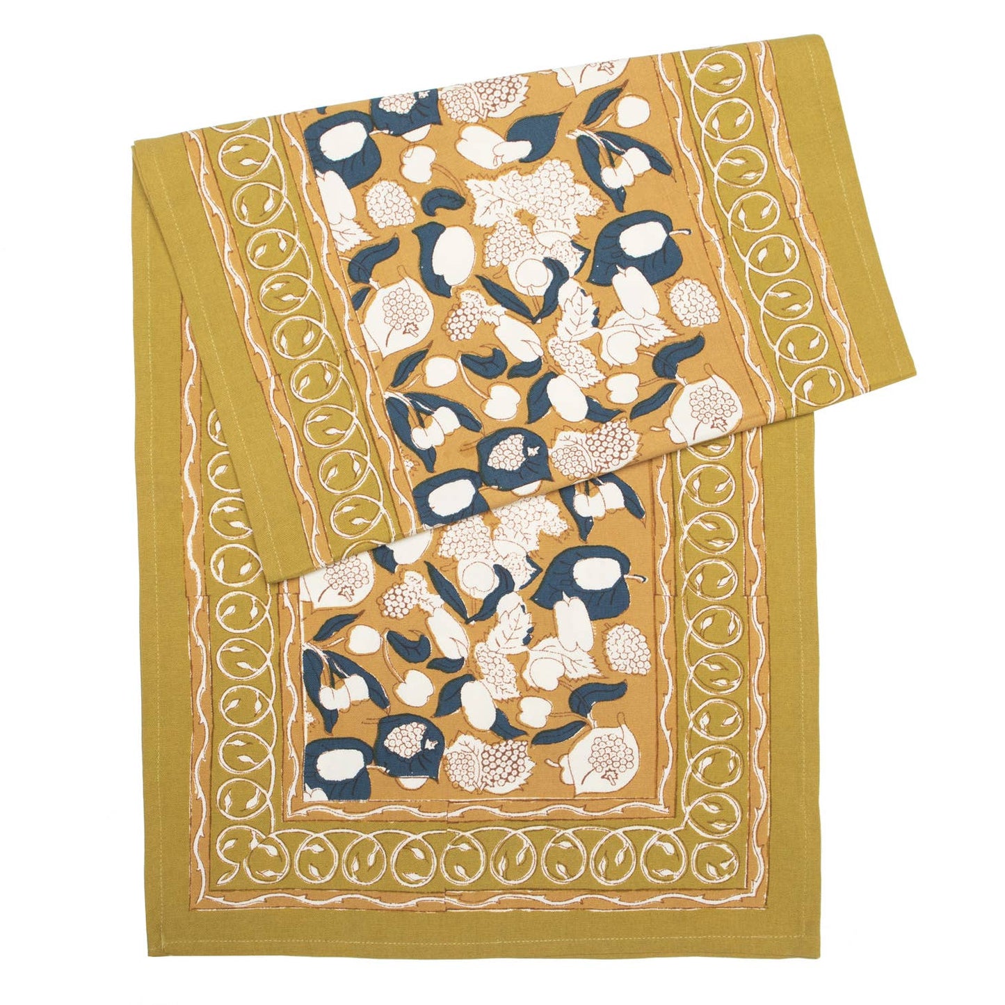 Forest Harvest Mustard & Blue Linens
