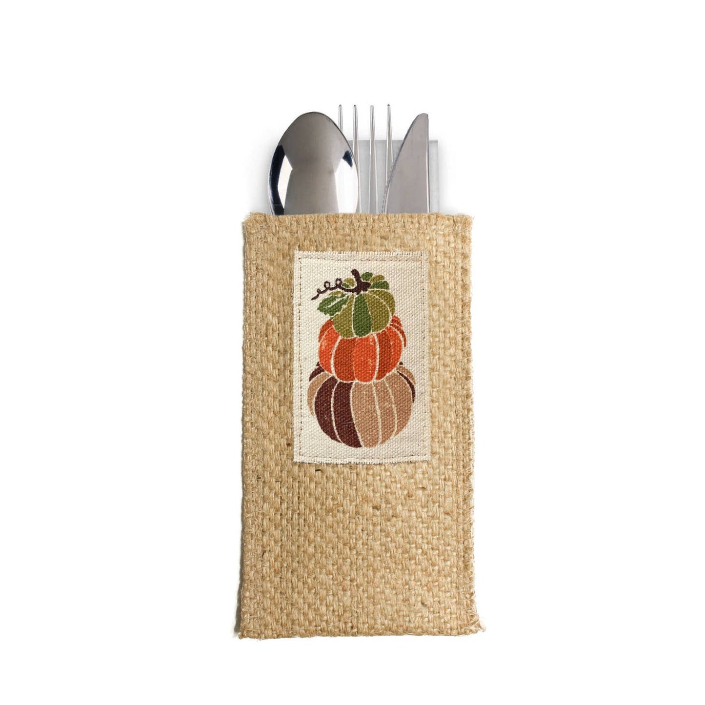 Harvest/Pumpkin Stack Silverware Pouch
