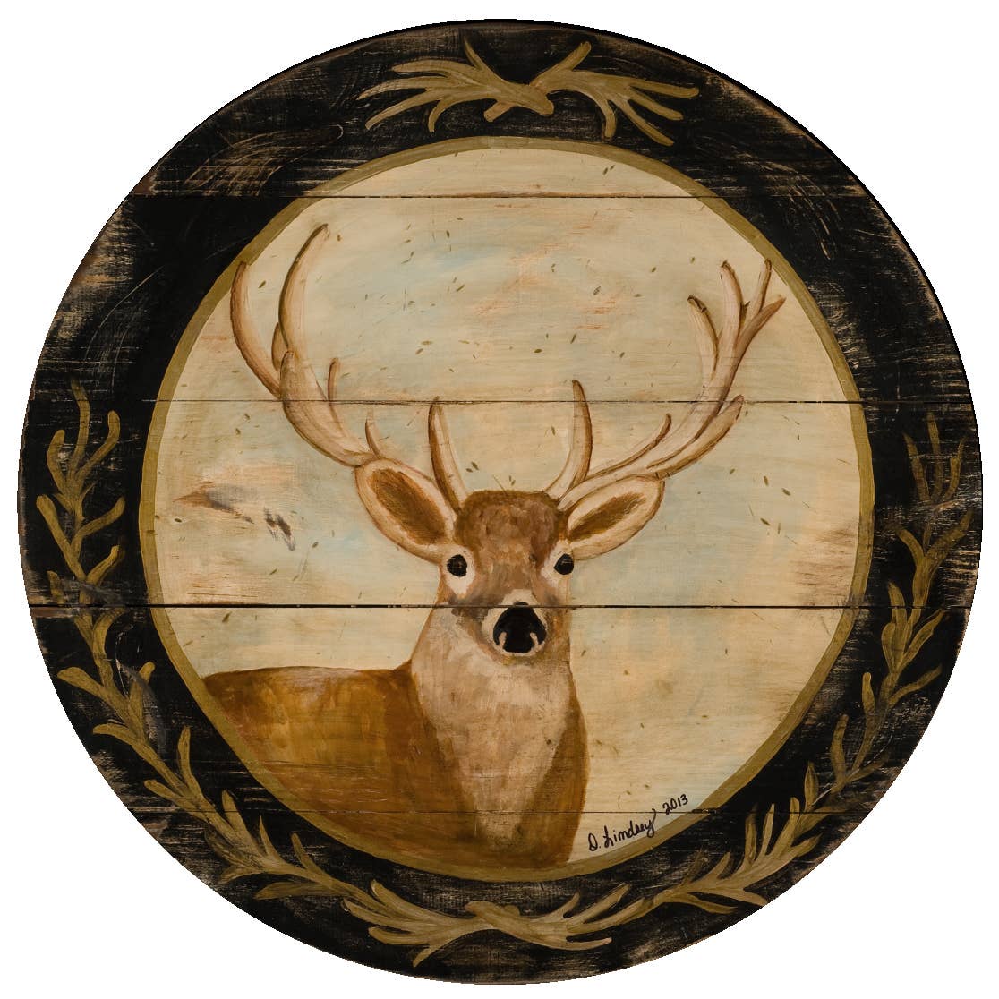 Deer with Black Border Lazy Susan