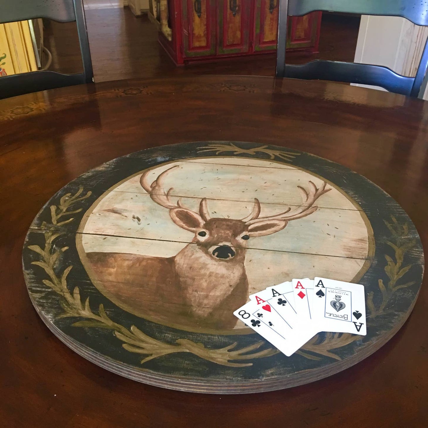 Deer with Black Border Lazy Susan