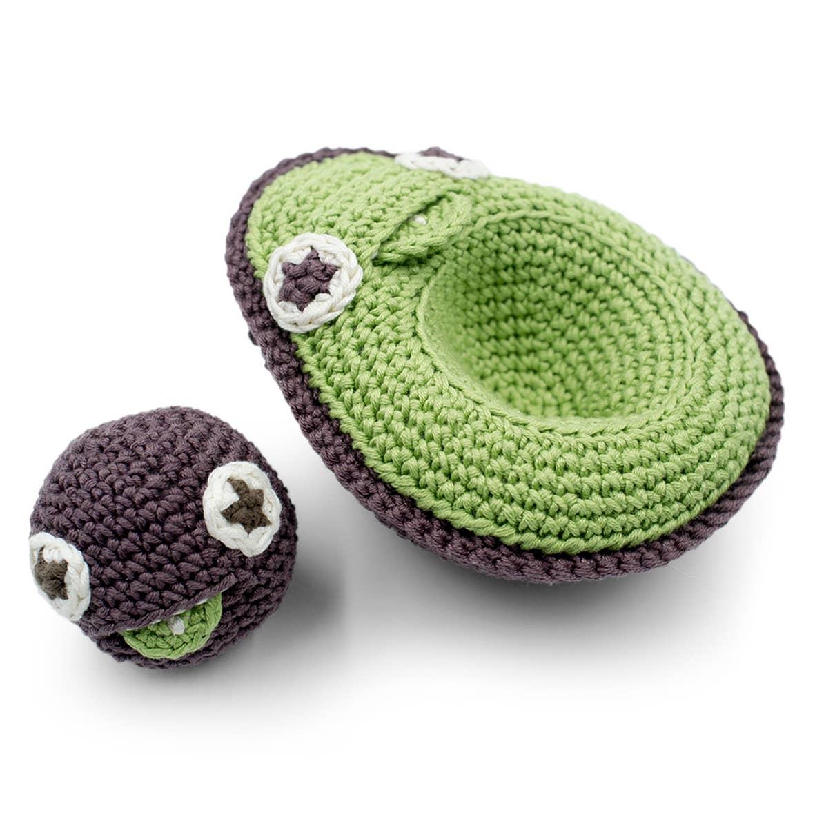 Mommy AVOCADO & Baby Stone Rattle