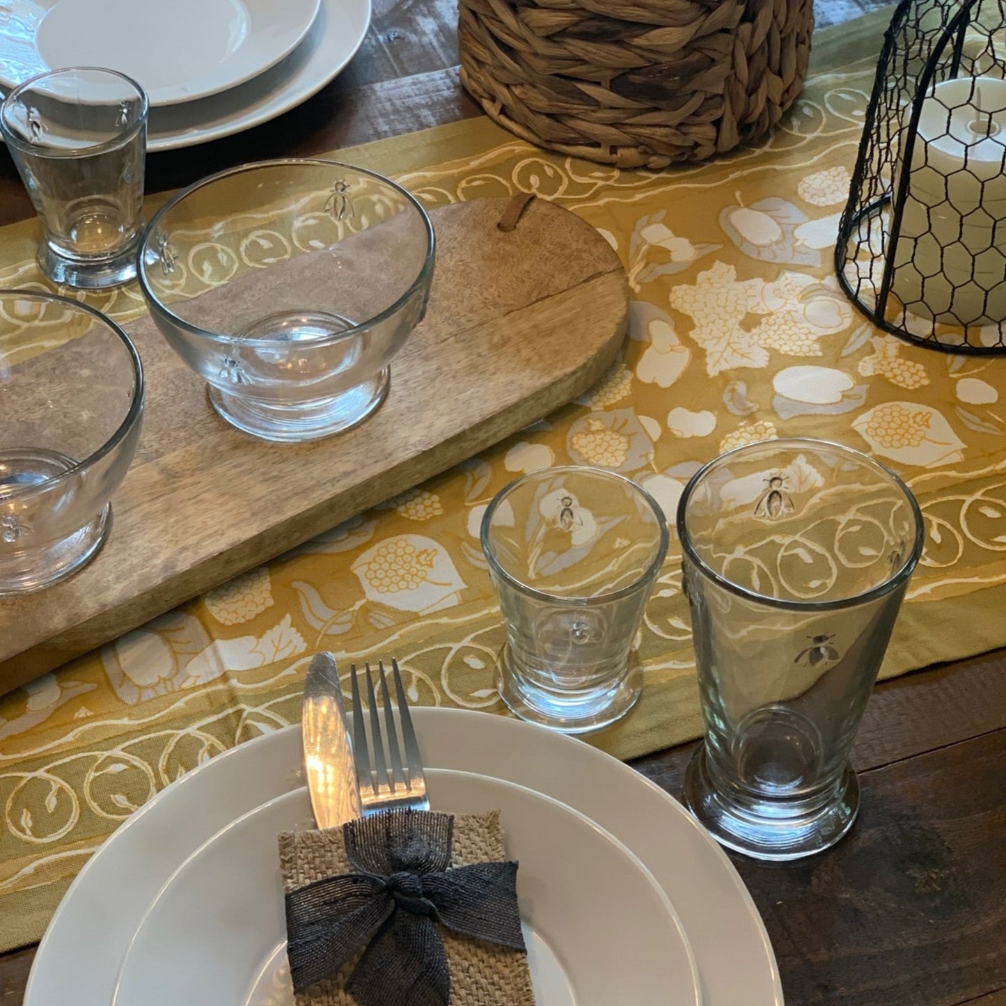 Forest Harvest Grey & Mustard Runner