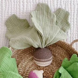 Beige Striped Turnip Comforter "blankie"