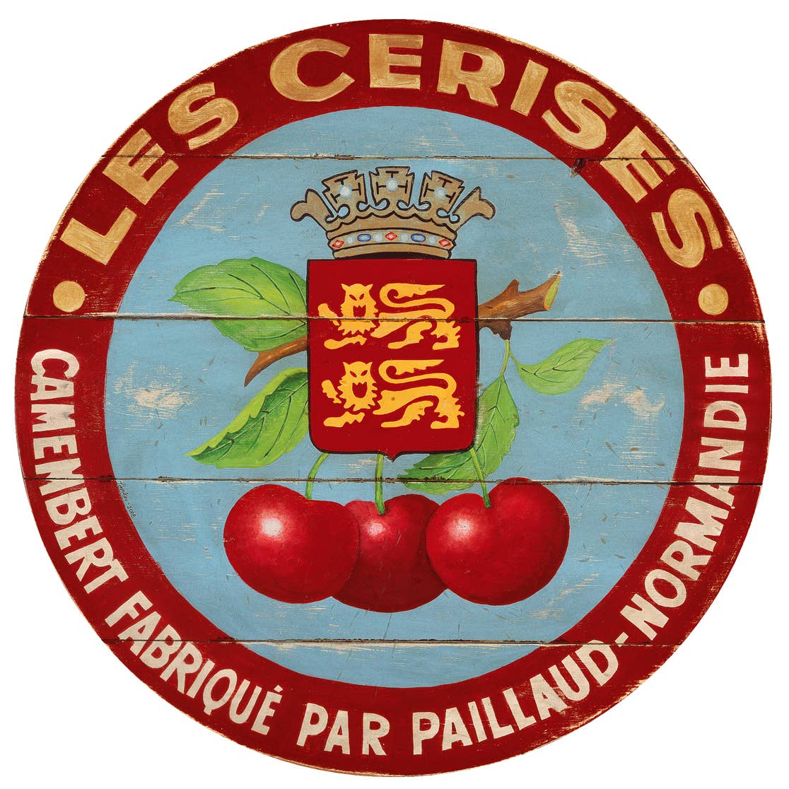 'Cherries with Red Border' Lazy Susan