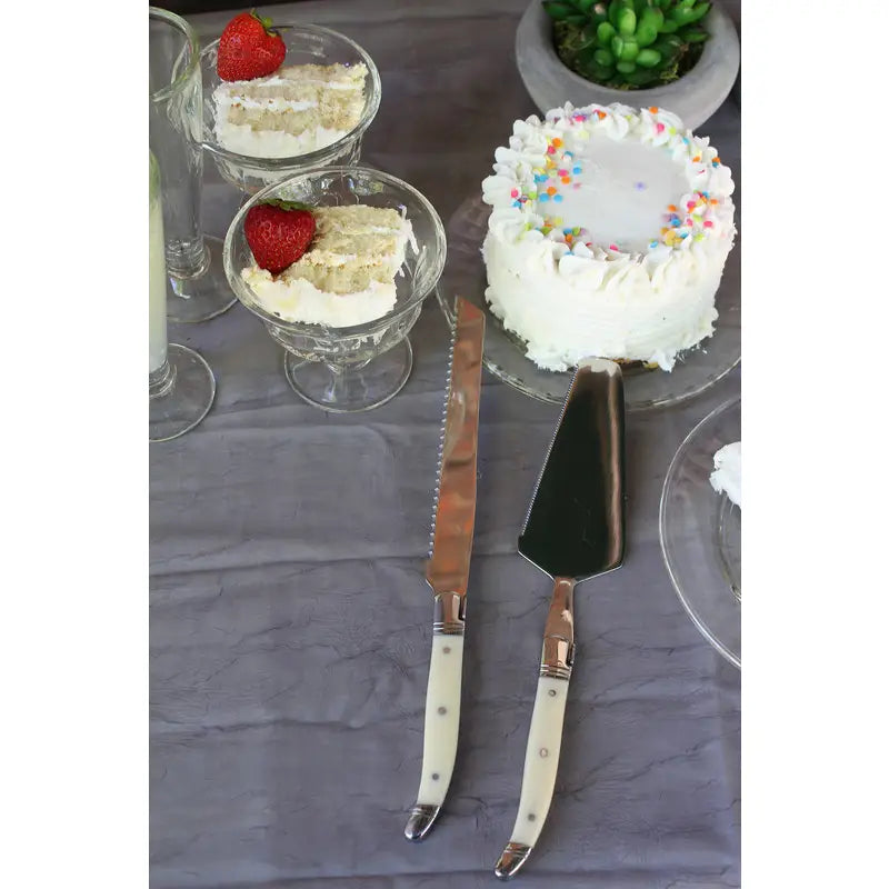 Laguiole Faux Ivory Connoisseur Cake Slicer & Server Set