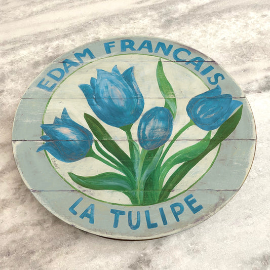 'Blue Tulips' Lazy Susan