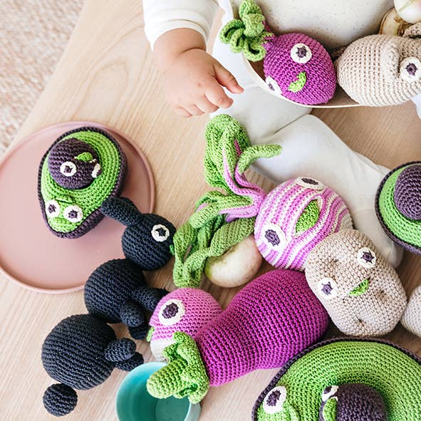 Mommy AVOCADO & Baby Stone Rattle