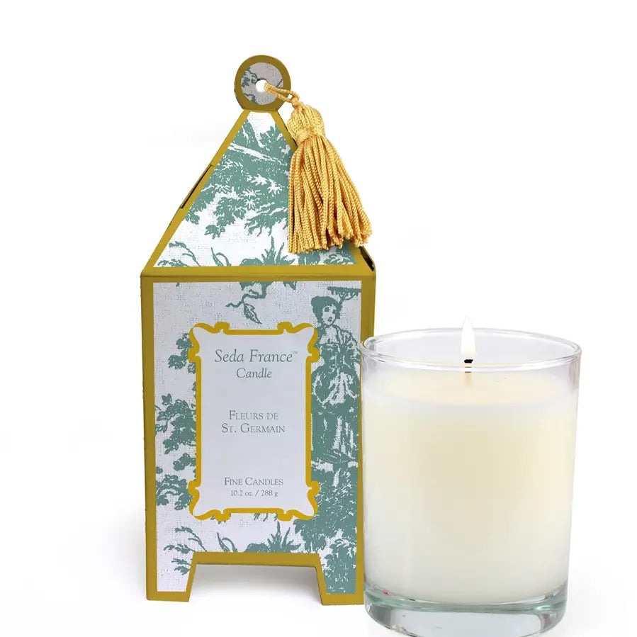 Fleurs De St. Germain Classic Toile Pagoda Box Candle