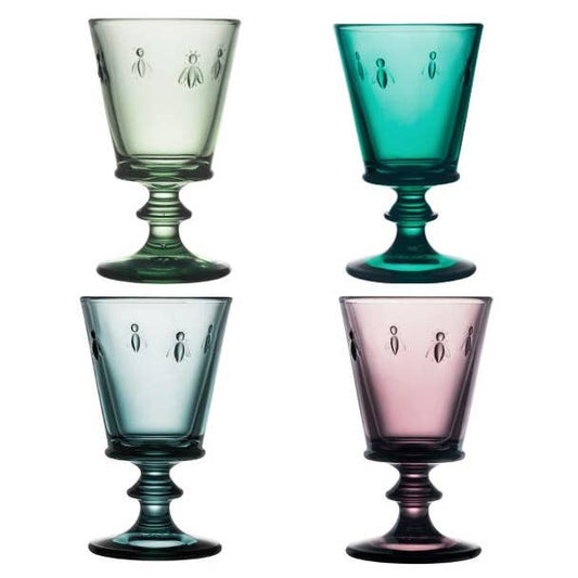 Bee Wine Glass - Multi-Colors (Set of 4)