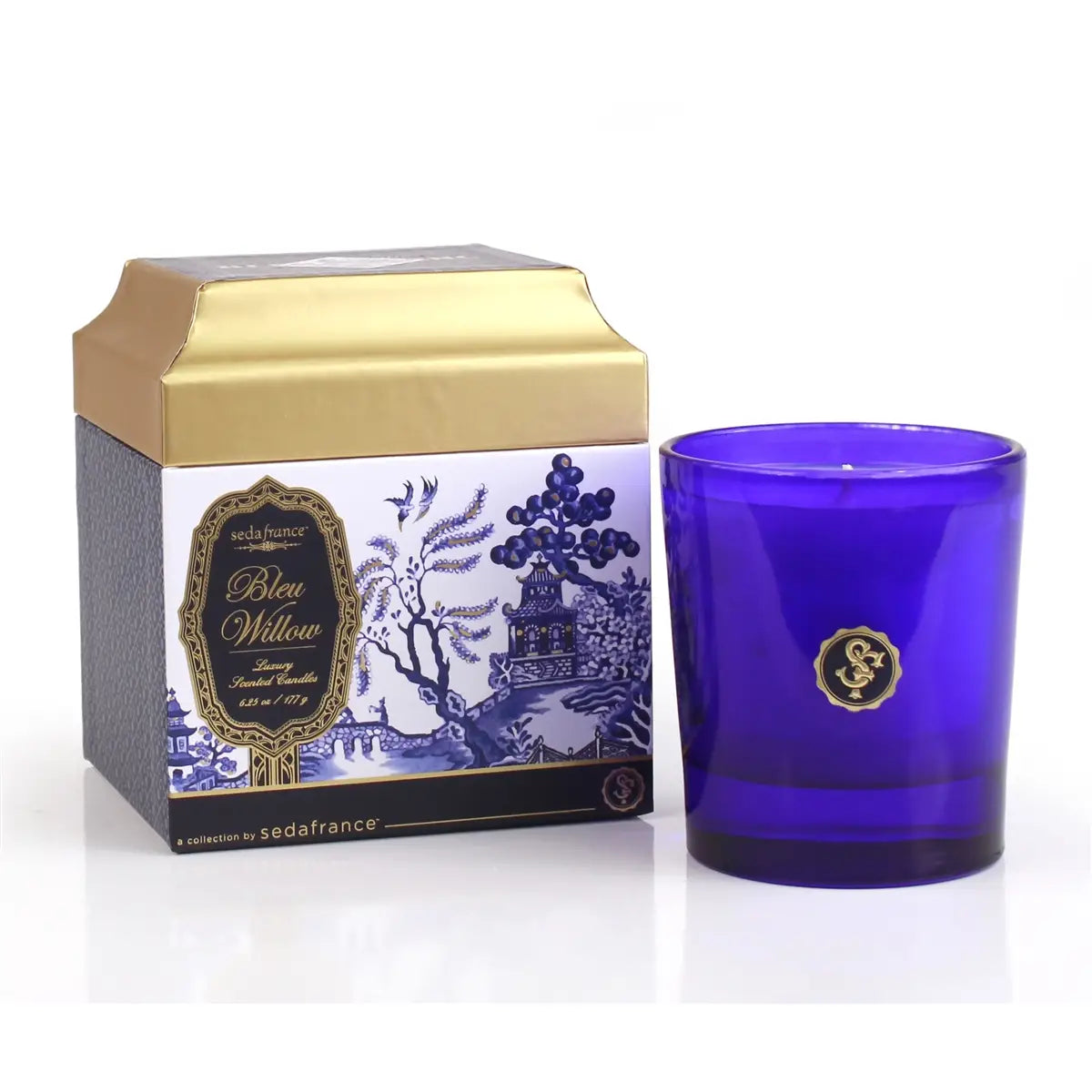 Bleu Willow Bleu Et Blanc Box Candle