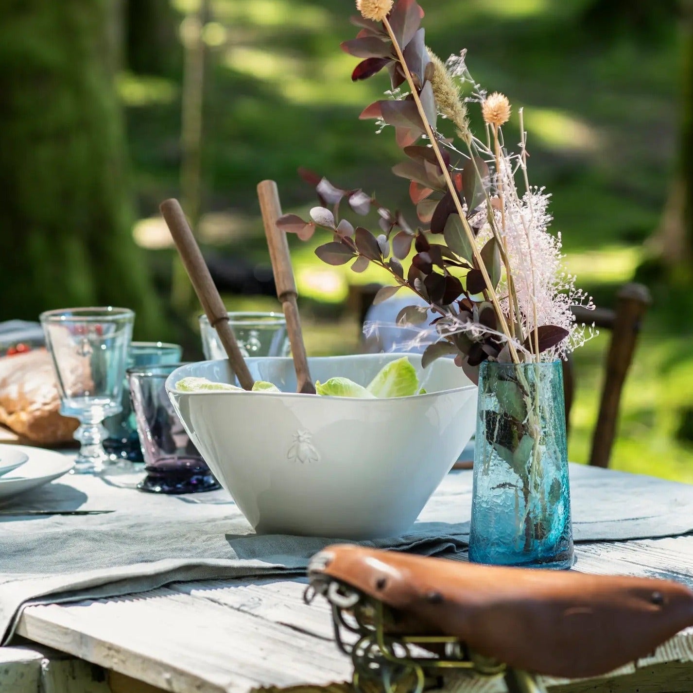 Bee Ceramic Salad Serving Bowl
