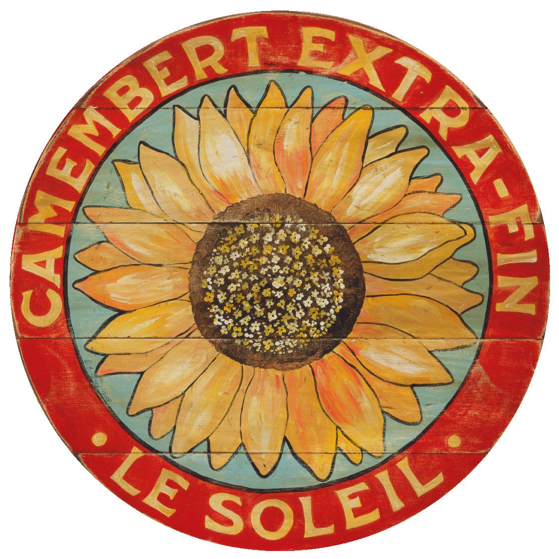 'Yellow Sunflower On Blue' Lazy Susan