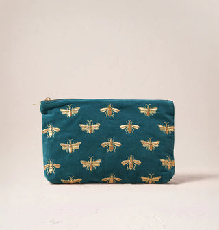 Honey Bee Everyday Pouch: Rich Blue
