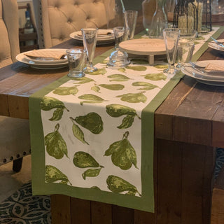 Couleur Nature France |Orchard Pear Green Table Runner