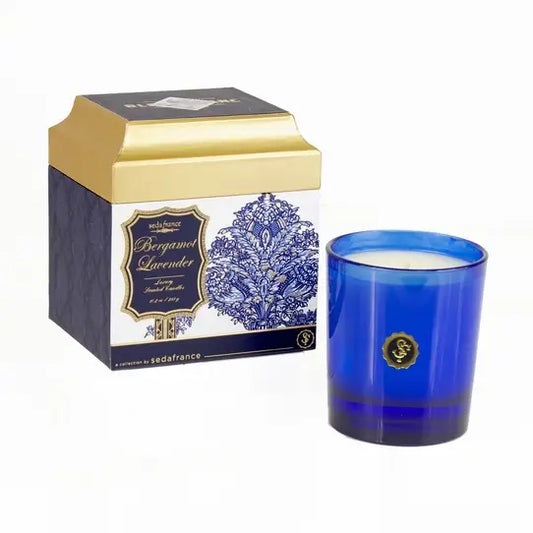 Bergamot Lavender Bleu Et Blanc Box Candle