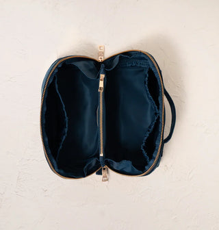 Turtle Conservation Open Flat Makeup Bag: Marine Navy