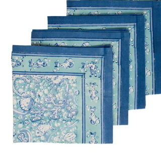 Couleur Nature France  |  La Mer Aqua Napkins - Set of 4