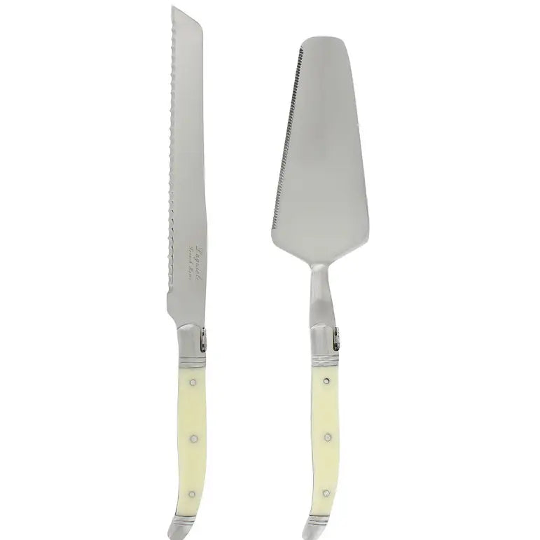 Laguiole Faux Ivory Connoisseur Cake Slicer & Server Set
