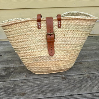 French Market Basket with Buckle Closure
