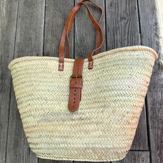 French Market Basket with Buckle Closure