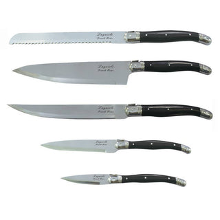 FRENCH HOME Laguiole 5-Piece Knife Set with Magnetic Display