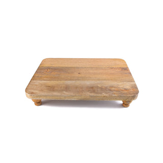 Footed Wood 14x18x3 Rectangular Mango Wood Serving Board