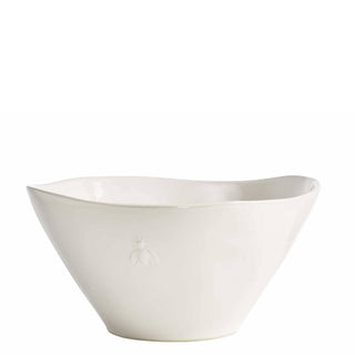 Bee Ceramic Serving Bowl: Ecru