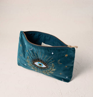 Celestial Eye Everyday Pouch: Rich Blue, Velvet