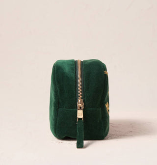 Honey Bee Cosmetics Bag: Velvet, Charcoal