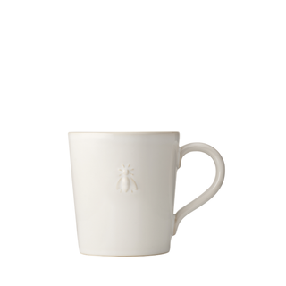 Bee Ceramic Coffee Mug: Ecru