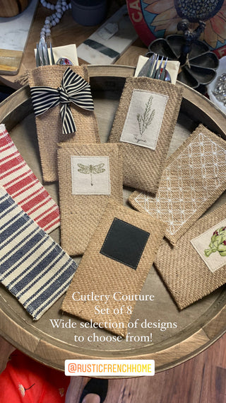 Cutlery Couture - Navy Stripe Coastal- Set of 8