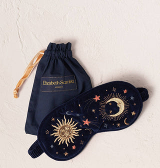 Celestial Velvet Eye Mask: Navy