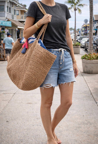 XL Rafia Tote Bag