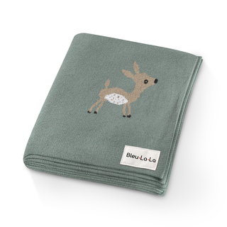 100% Luxury Cotton Swaddle Receiving Baby Blanket - Deer