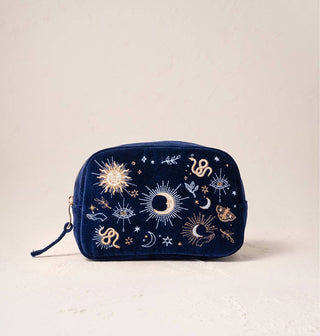 Boho Mysticism Makeup Bag: Navy