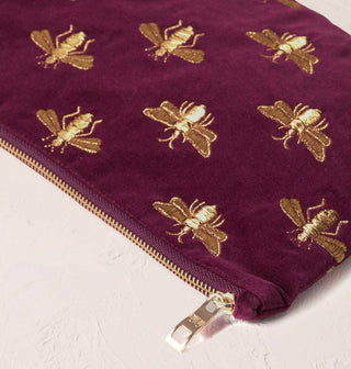 Honey Bee Everyday Pouch: Plum