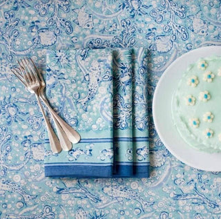 Couleur Nature France  |  La Mer Aqua Napkins - Set of 4