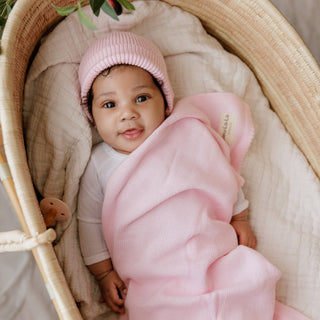 100% Organic Cotton Luxe Collection Baby Swaddle Blanket  : Denim Blue