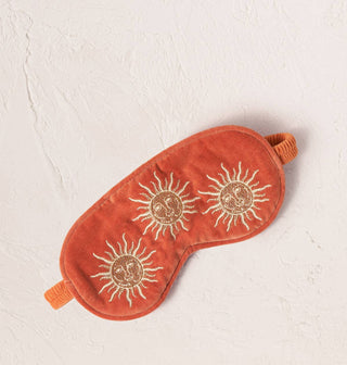 Sun Goddess Scatter Velvet Eye Mask: Rust