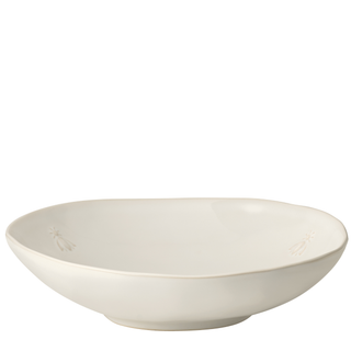 Bee Ceramic Pasta Plate: Ecru