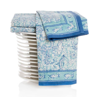 Couleur Nature France  |  La Mer Aqua Napkins - Set of 4