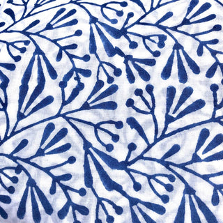 Blue Bud (M) Cotton Pajamas : Medium