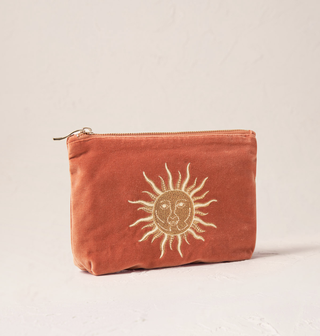 Sun Goddess Mini Pouch: Rust, Velvet
