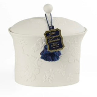 Bergamot Lavender Bleu Et Blanc Ceramic Candle
