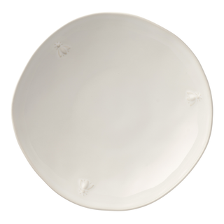 Bee Ceramic Pasta Plate: Ecru