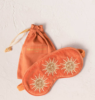 Sun Goddess Scatter Velvet Eye Mask: Rust