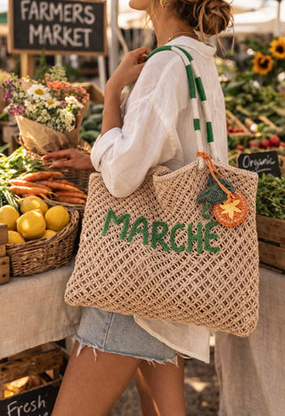 Marché Macrame Tote Bag