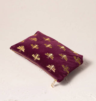 Honey Bee Everyday Pouch: Plum